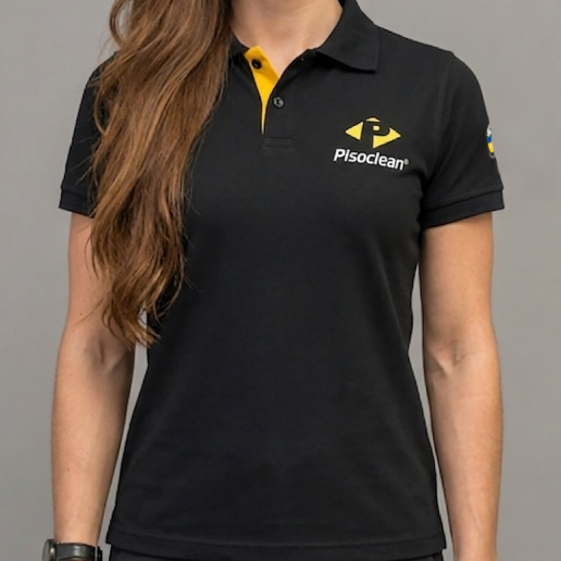 Polo Oficial Pisoclean — Linha Feminina